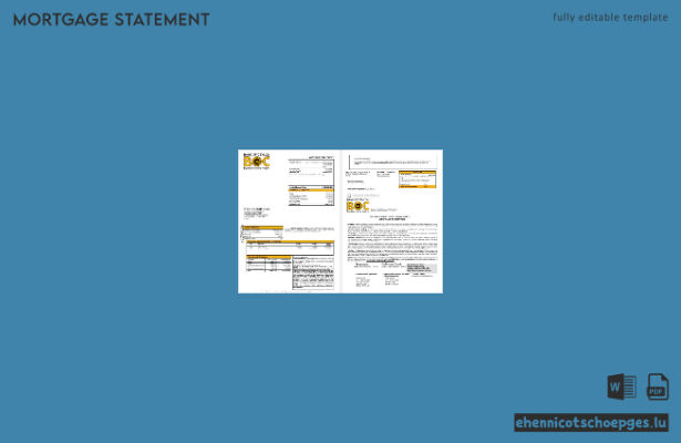 Hypothekenabrechnung der Bank von Ceylon (Sri Lanka) im Word- und PDF-Format (Beispielvorschau) 1-2